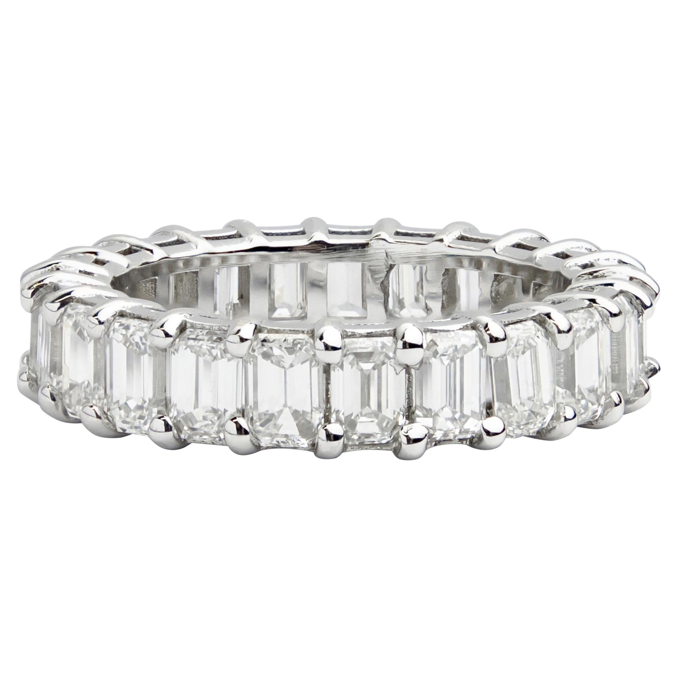 Anillo de oro blanco de 18 quilates "Salón de los Espejos" Eternidad de diamantes