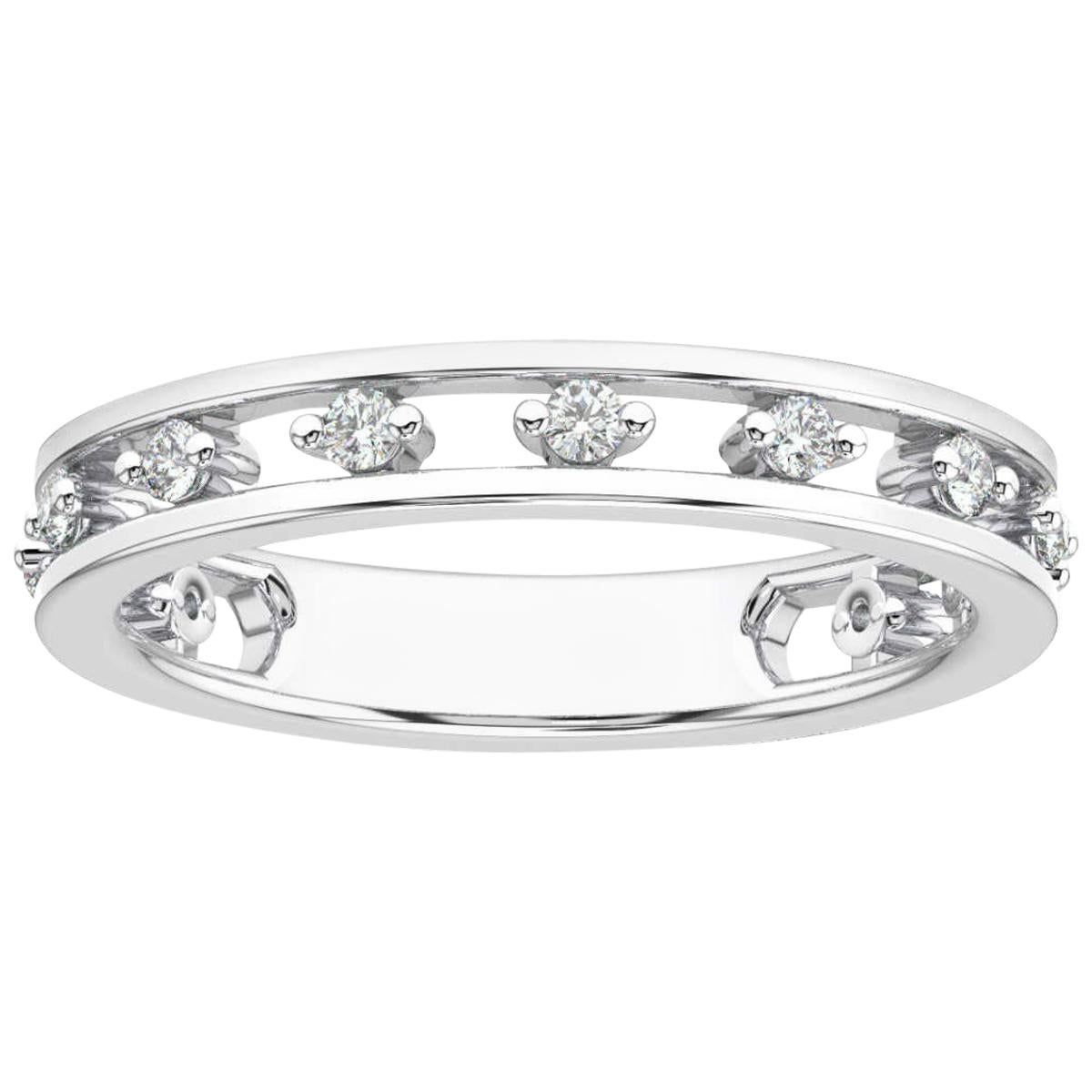 18 Karat White Gold Janet Floating Diamond Ring '1/5 Carat' For Sale