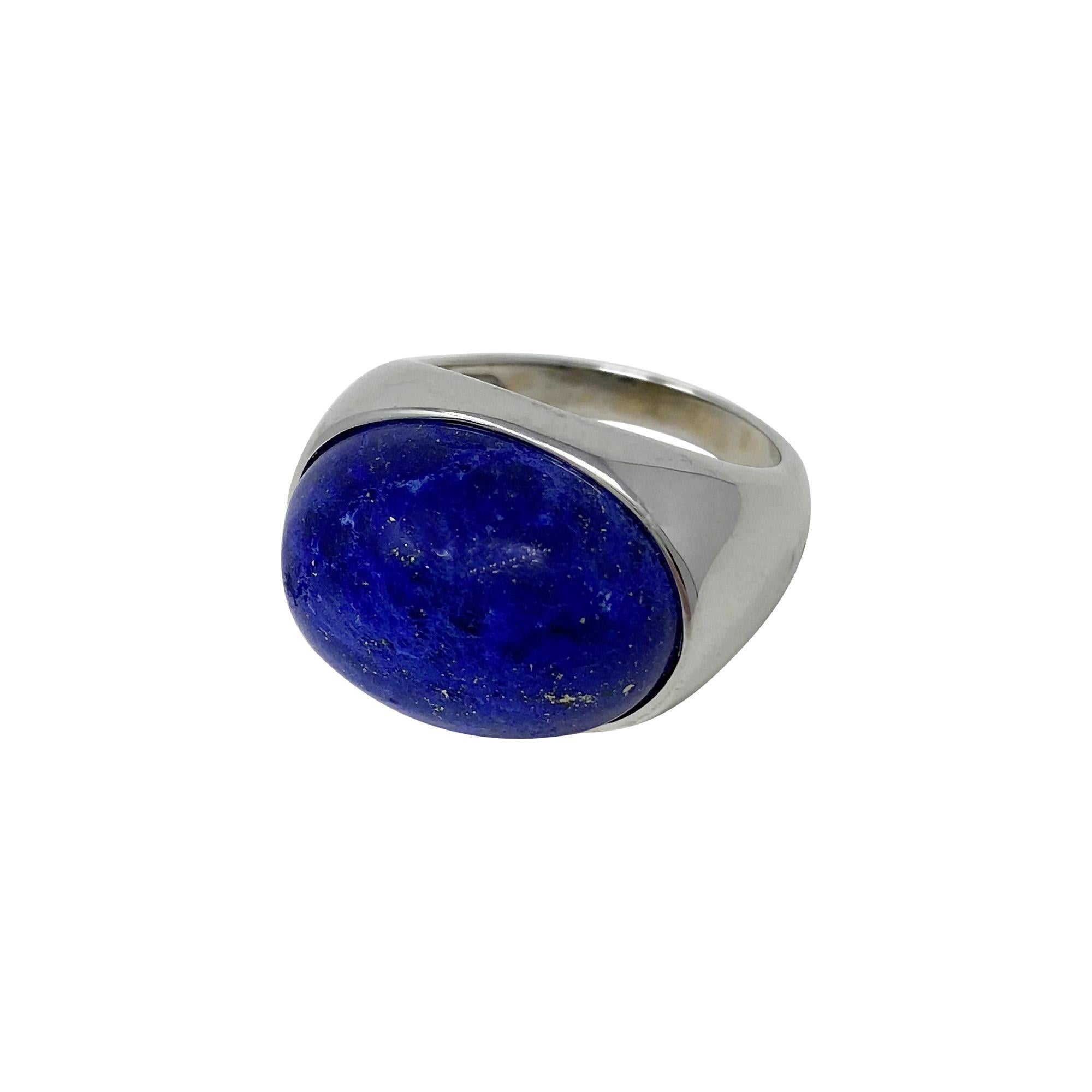 lapis lazuli white gold ring