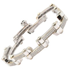 18 Karat White Gold Limited Edition Charriol 2.00 Carat Diamond Bracelet