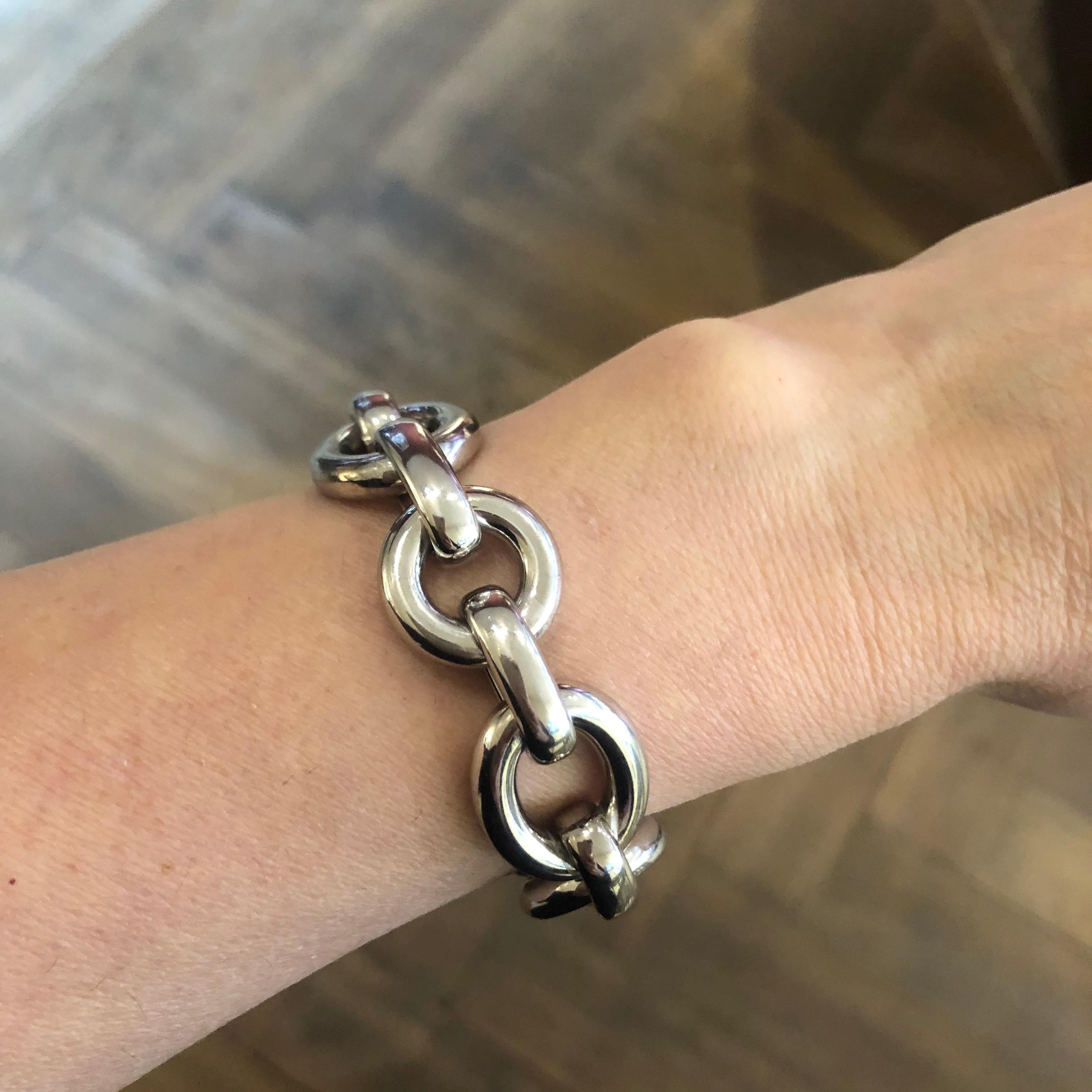 18 Karat White Gold Link Bracelet by Chaumet 3