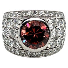 18 Karat Weißgold Malaya Zirkon und Diamant Cocktail Ring, von Péclard