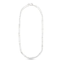 18 Karat White Gold Marquise Cut Diamond by the Yard Long Necklace 33.5"