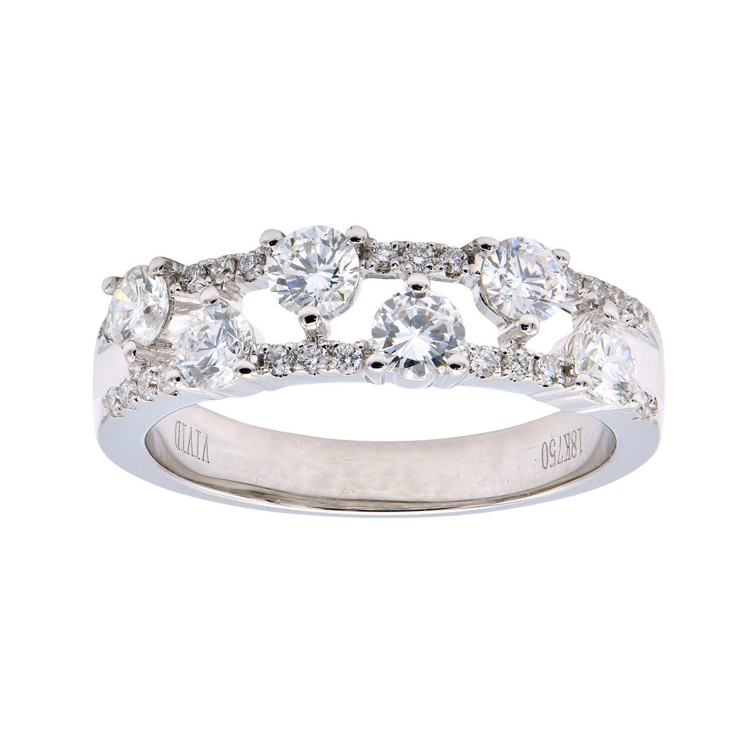 Bague jonc moderne en or blanc 18 carats