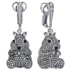 18 Karat White Gold Monan Another World Squirrel Earring