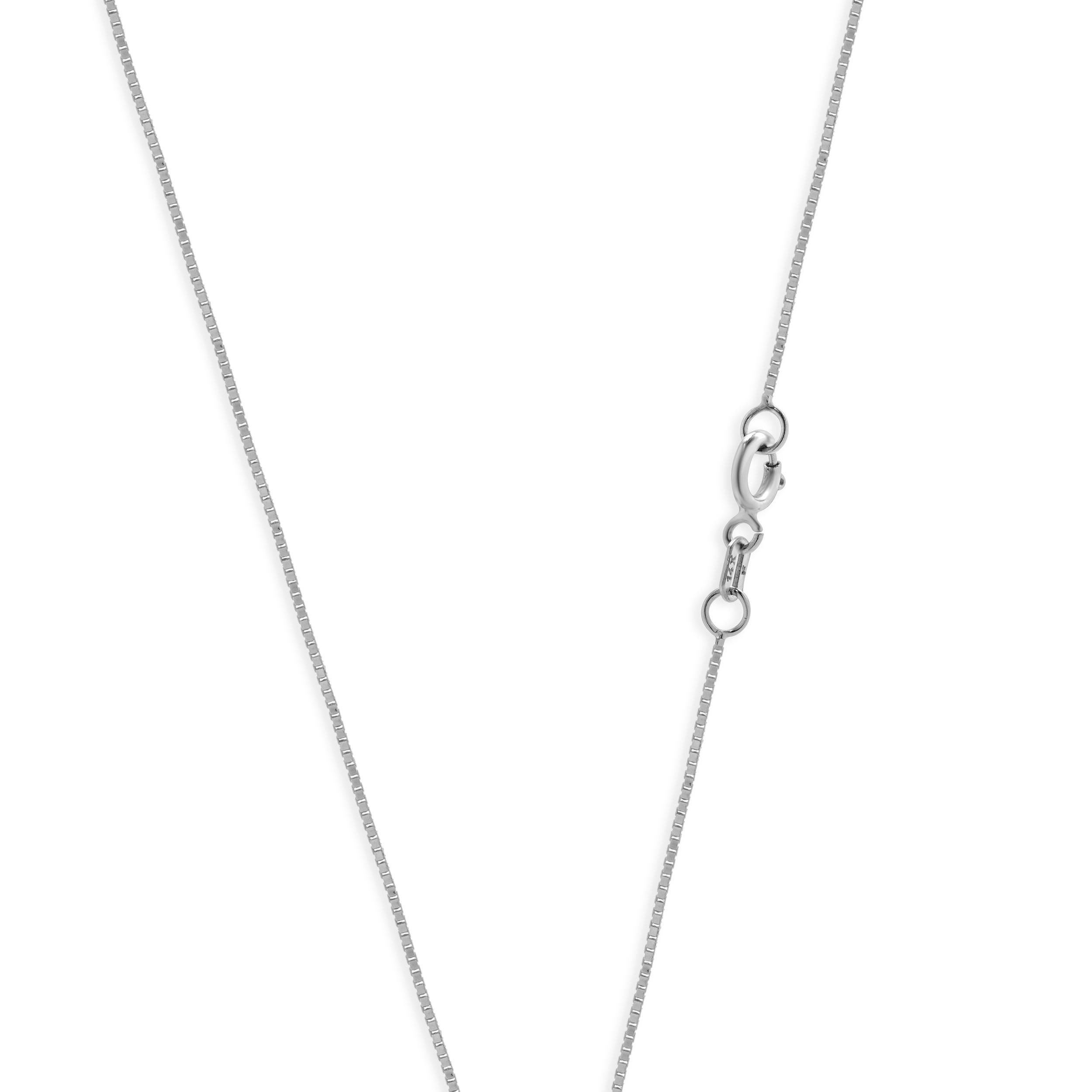 Taglio baguette Collana a goccia con diamanti a mosaico in oro bianco 18 carati in vendita