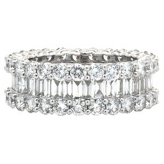 18 Karat White Gold Mosaic Set Diamond Eternity Band