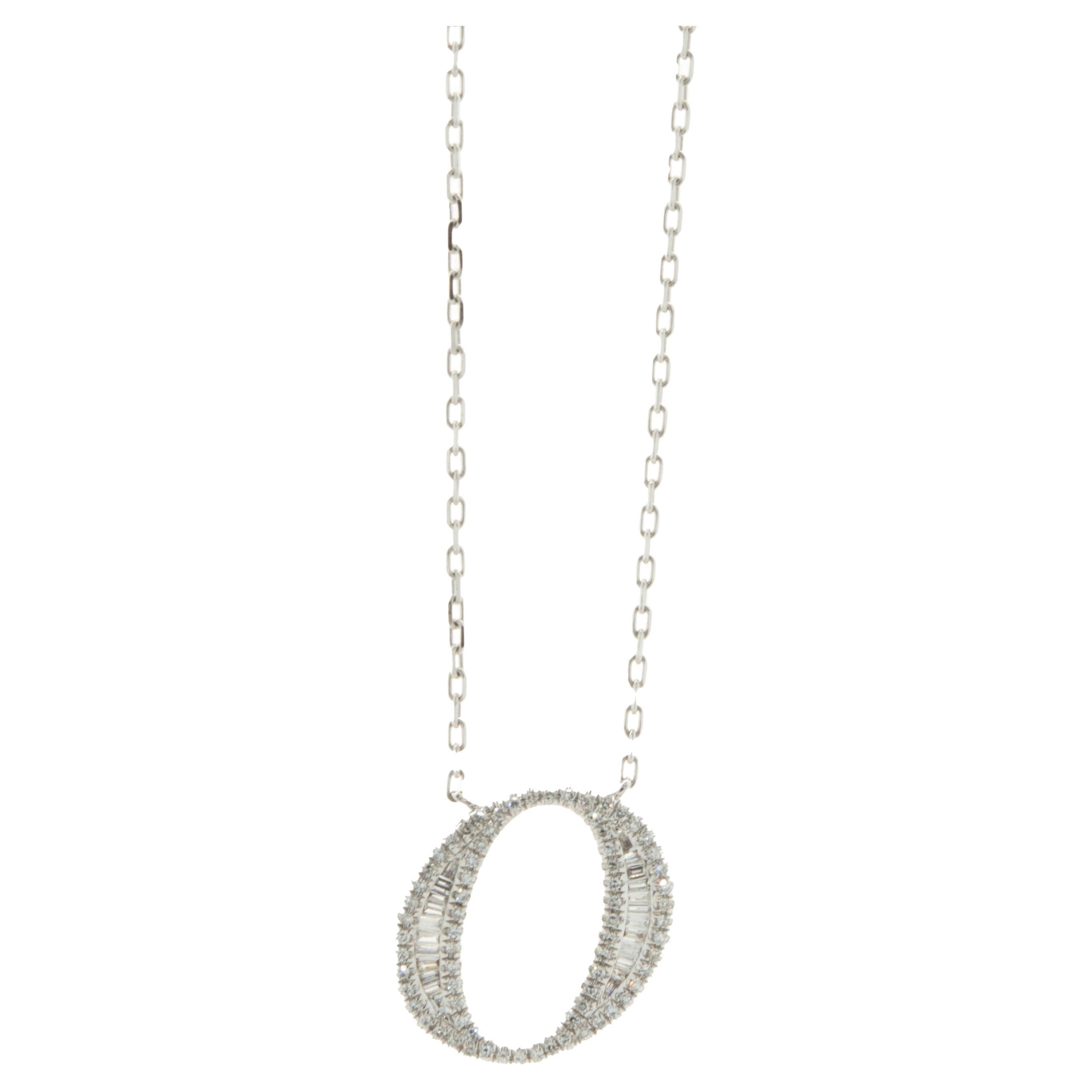 9ct White Gold Diamond Initial 'Z' Necklace main image 0