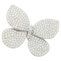 18 Karat White Gold Movable Butterfly Diamond Ring 9.16 Carat 18 Karat White Gold Movable Butterfly Diamond Ring 9.16 Carat