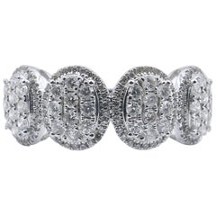 18 Karat White Gold Multi Diamond Dress or Engagement Ring