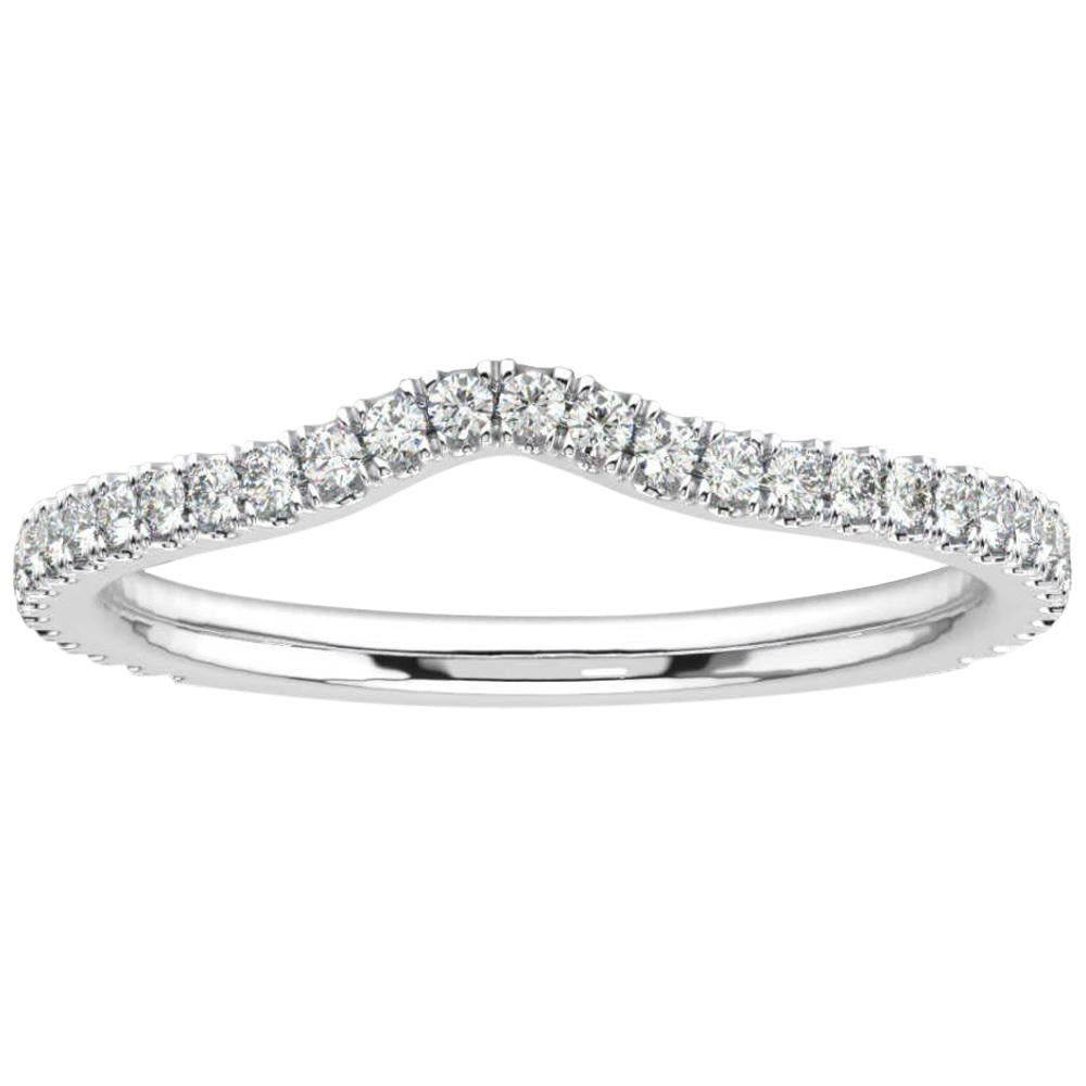 18 Karat White Gold Nati Diamond Ring '1/4 Carat' For Sale