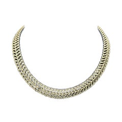 18 Karat White Gold Necklace with 1000 Diamonds