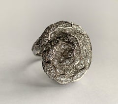 18 Karat White Gold Ophidian Diamond Knot Ring