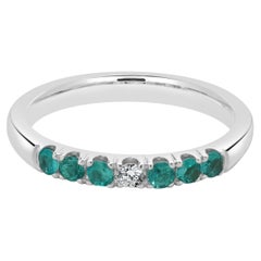 Bague en or blanc 18 carats avec tourmaline Paraiba et diamants