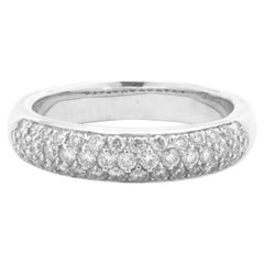 Fascia in oro bianco 18 carati con pavé di diamanti