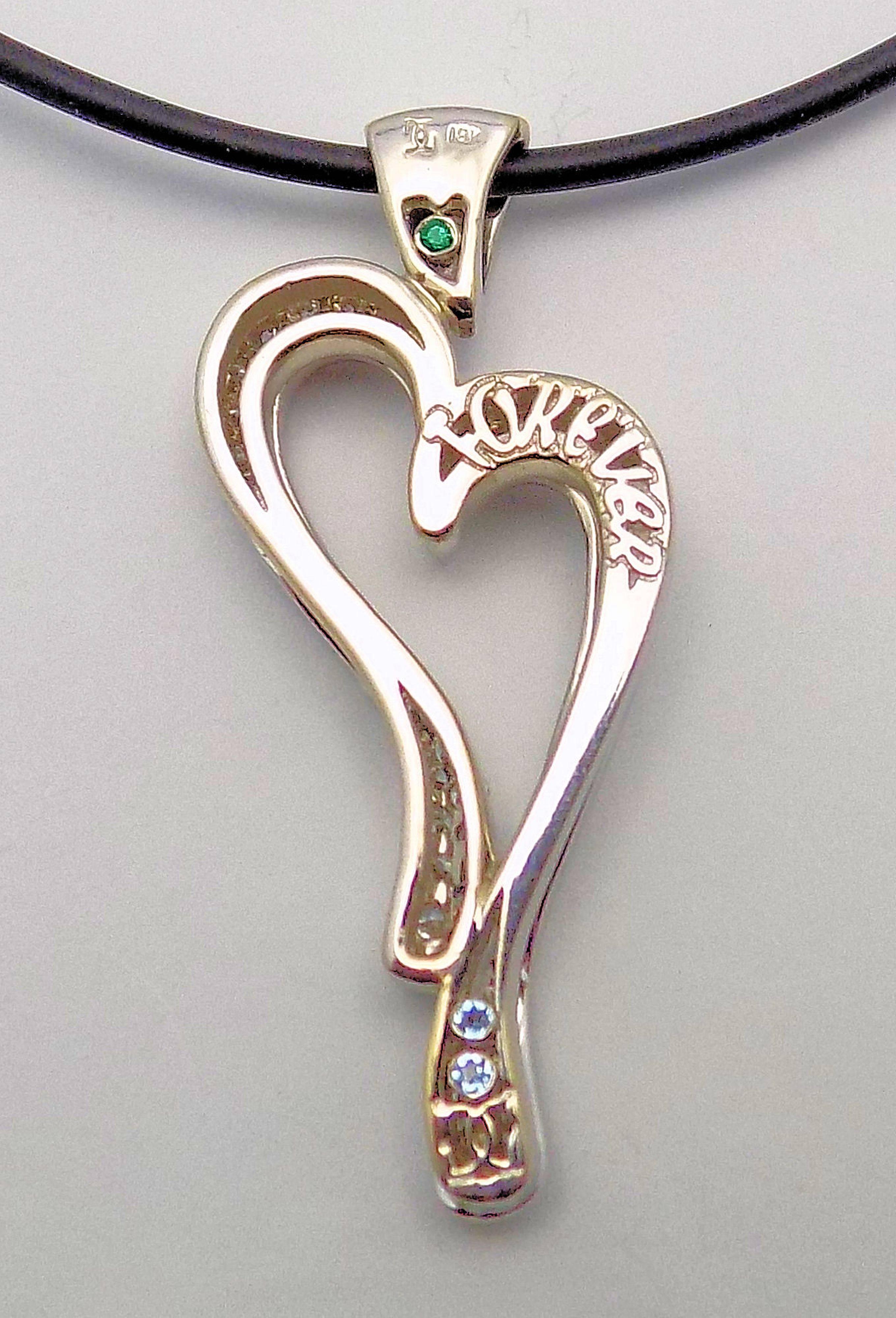 18 Karat White Gold Pave Diamond Heart Pendant by David Gardner 1