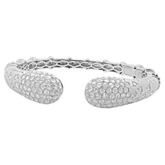 Bracciale in oro bianco 18 carati con pavé di diamanti taglio rosa