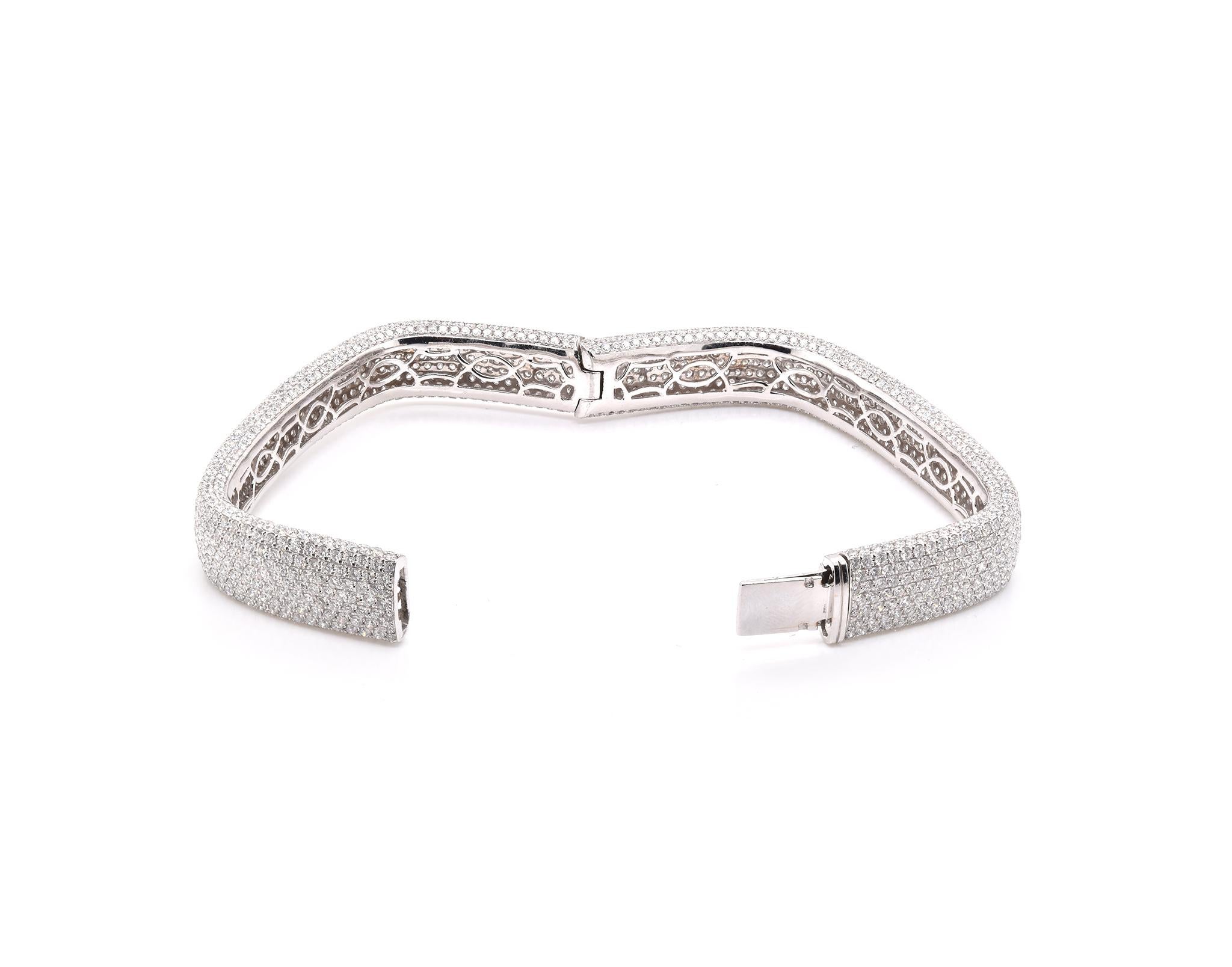 pave diamond bangle