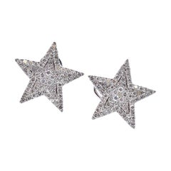 18 Karat Weißgold Pavé-Diamant-Ohrstecker