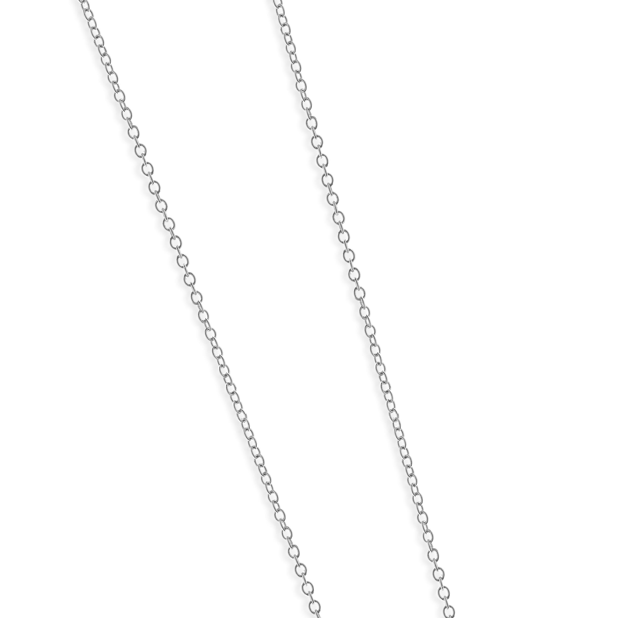 Taille poire Collier fleur en or blanc 18 carats avec diamants taille poire en vente