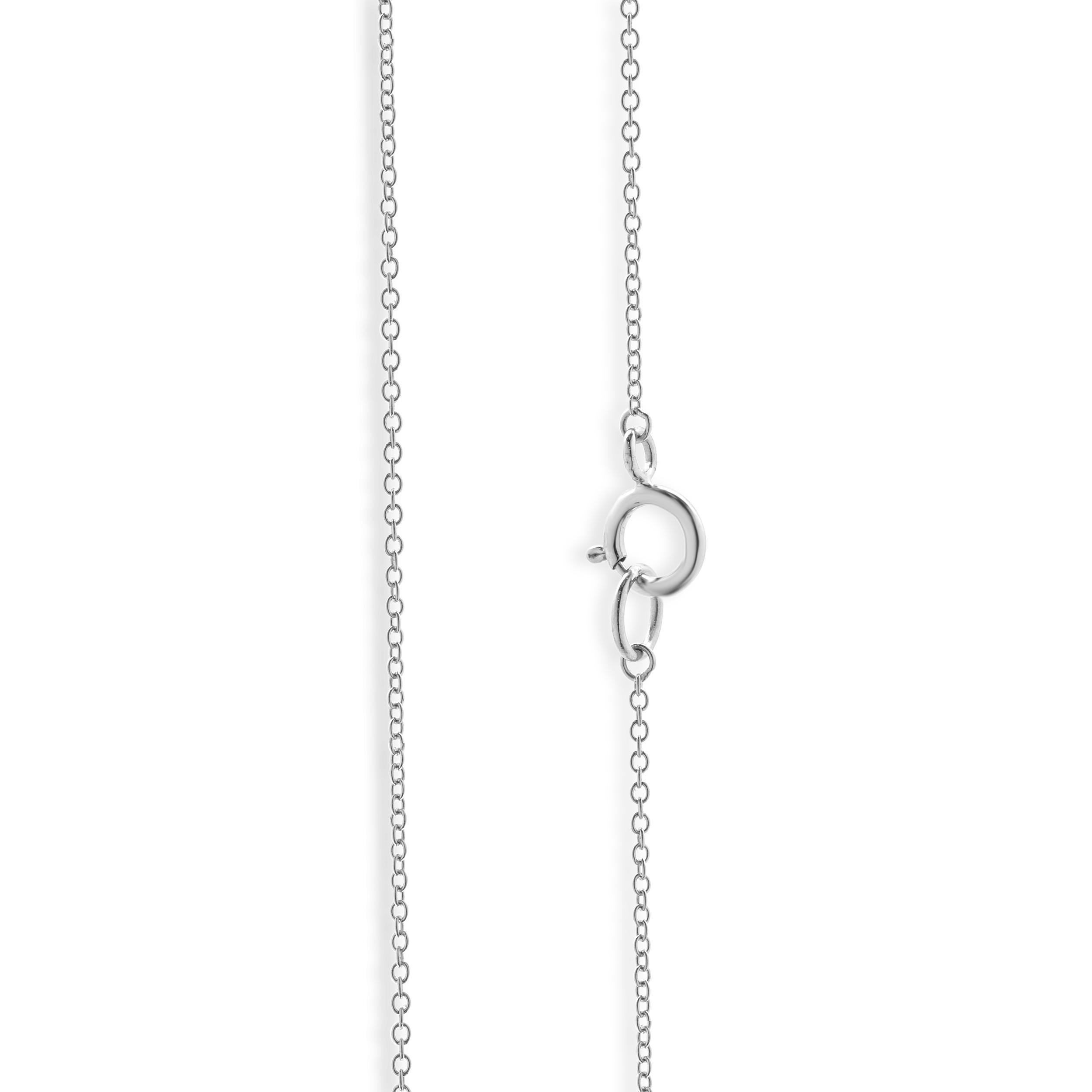 Collier fleur en or blanc 18 carats avec diamants taille poire Excellent état - En vente à Scottsdale, AZ