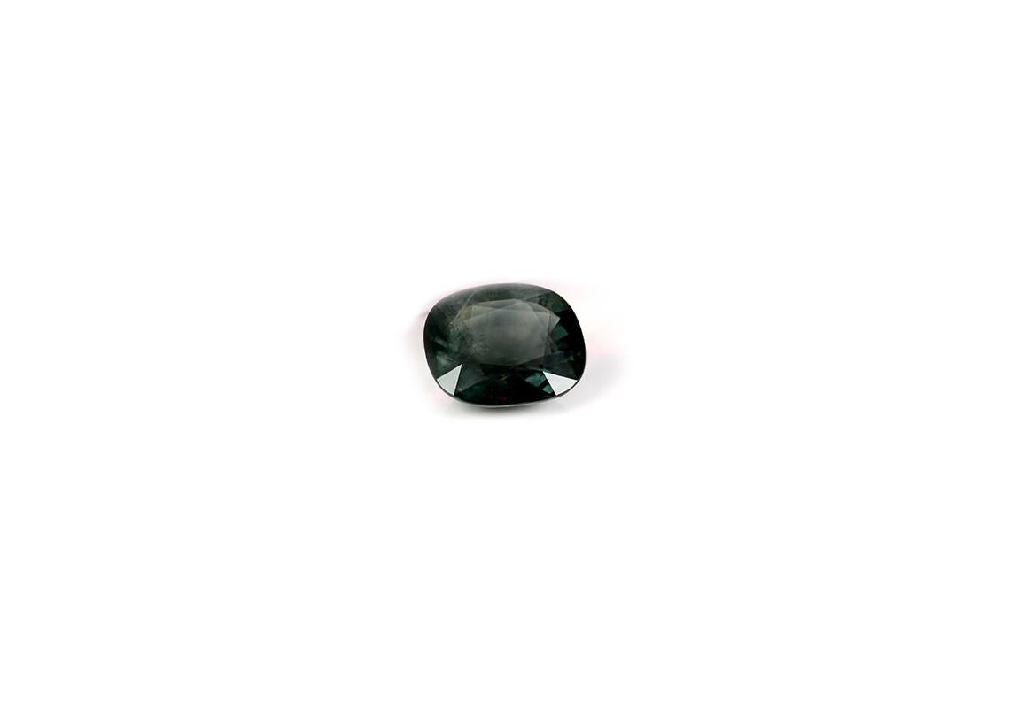 Women's or Men's Eighteen Karat White Gold Pendant Necklace with Eleven Carats Green Sapphire For Sale
