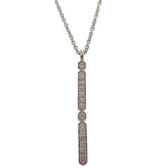 18 Karat White Gold Pendant with 0.21 Carat of Diamond on an Cable Chain