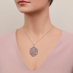 Pendentif en or blanc 18 carats avec diamants de 2,22 carats