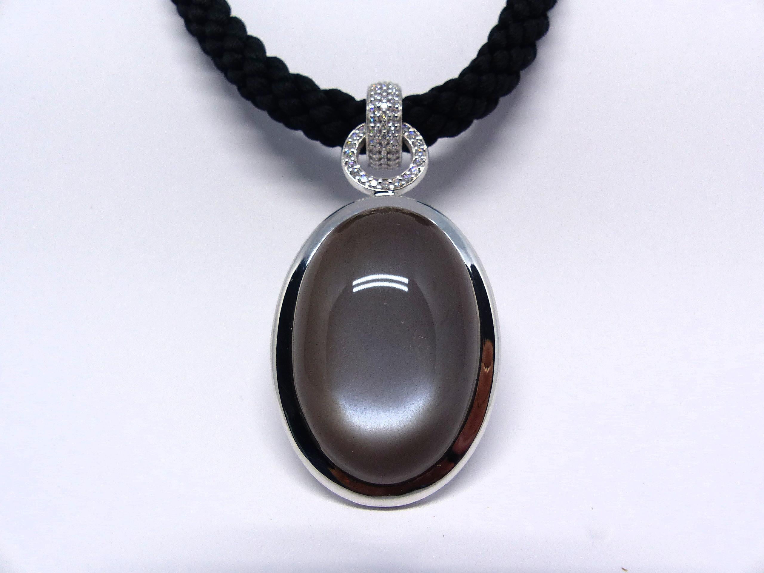 black moonstone pendant