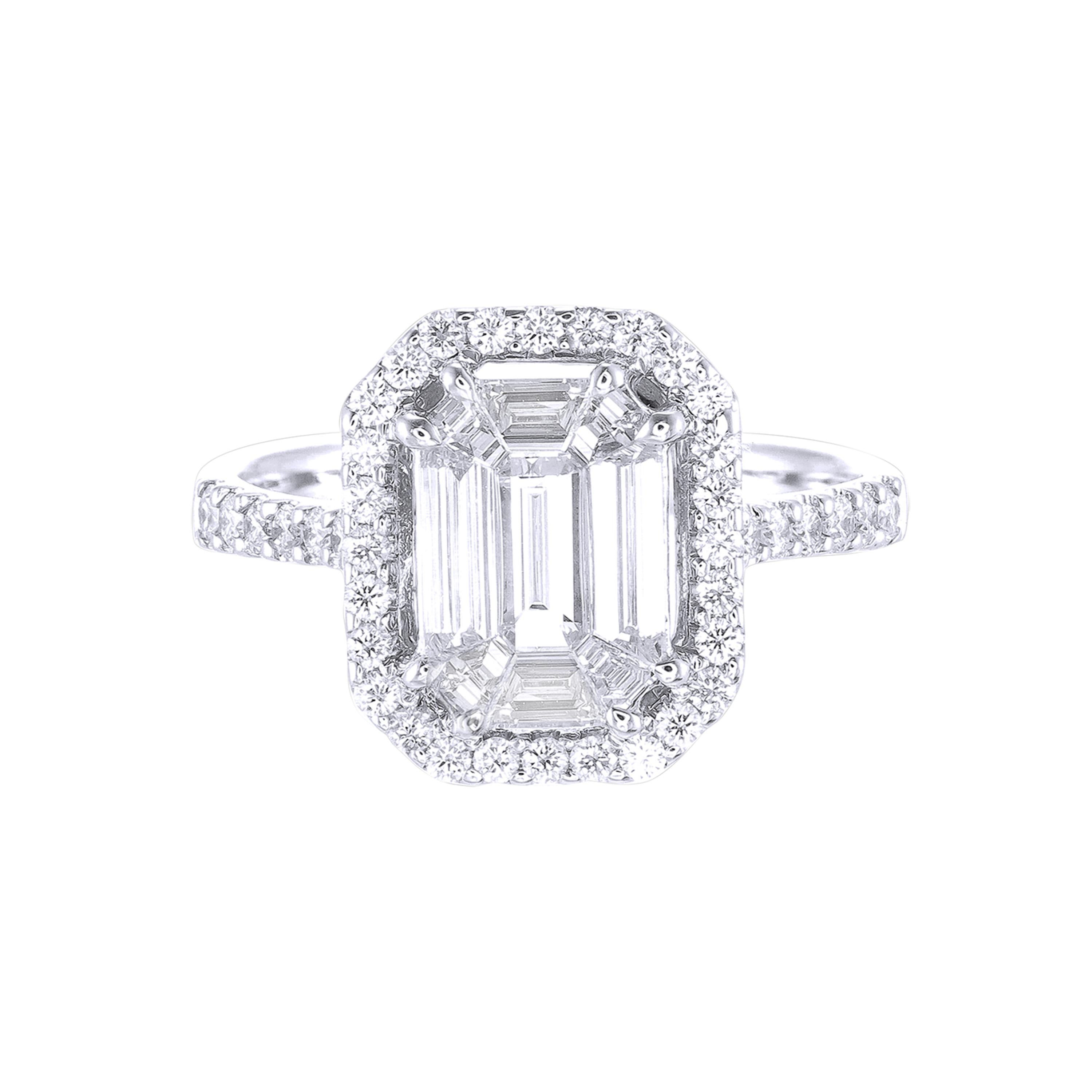 pie cut diamond ring
