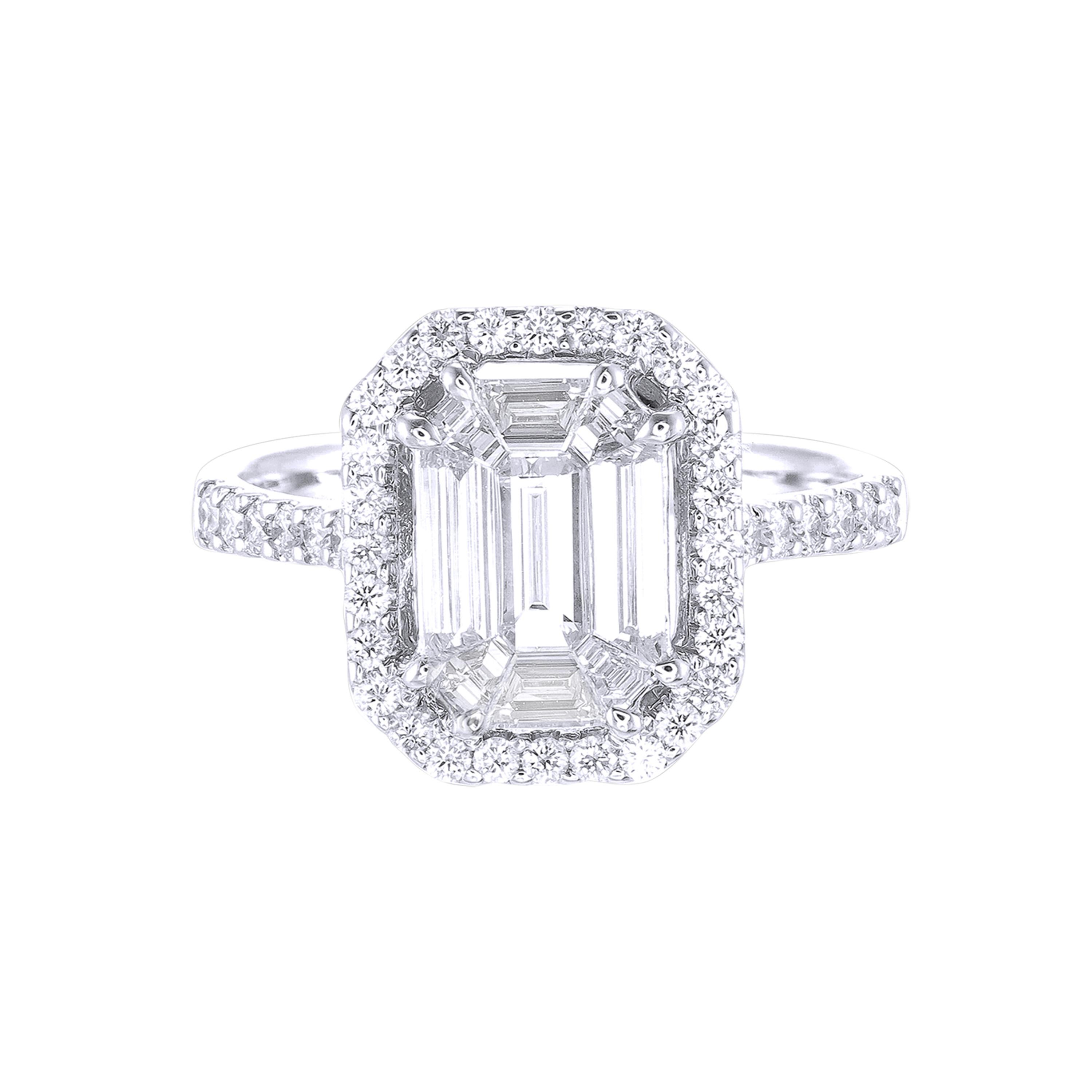 pie cut diamond ring