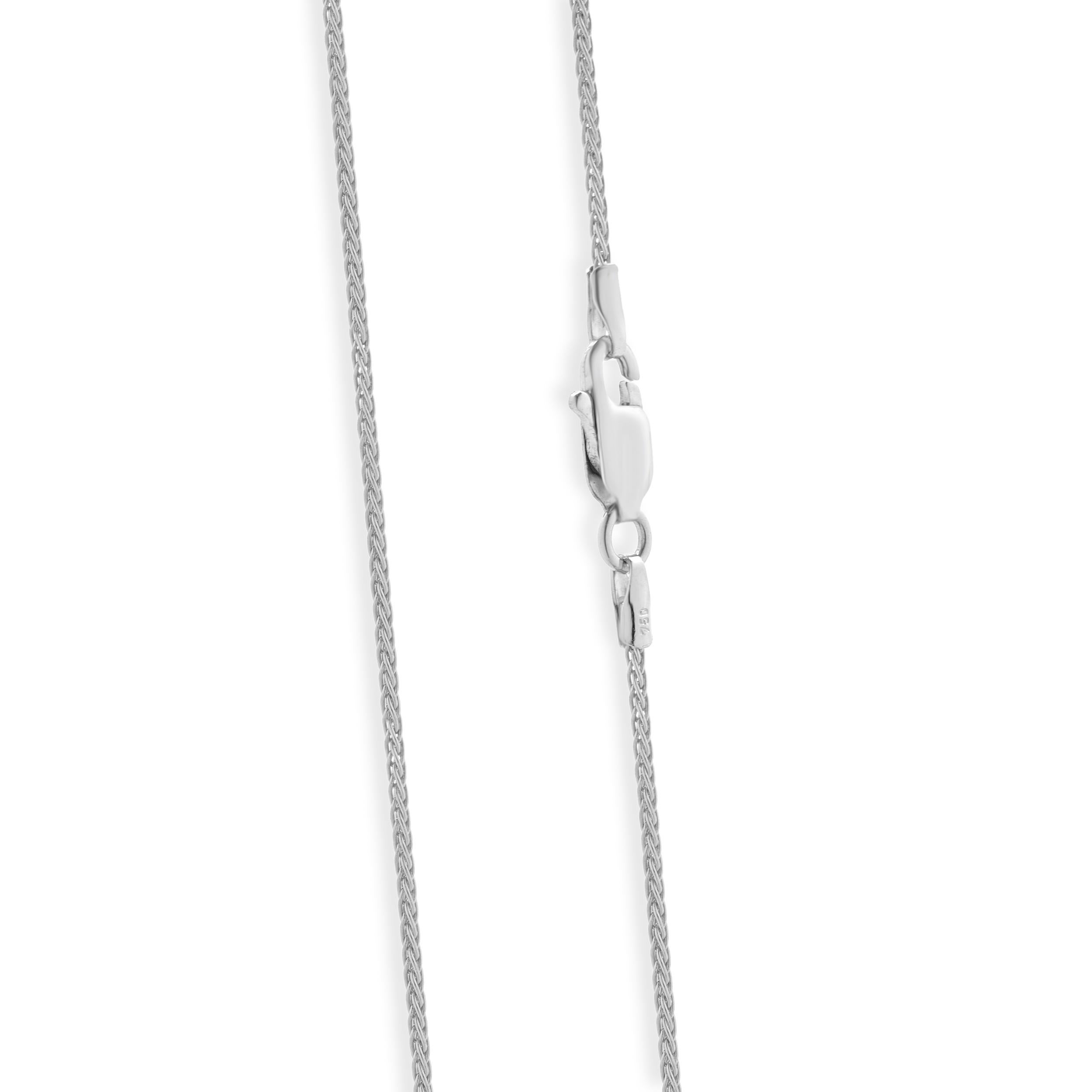 18 Karat White Gold Pink Tourmaline and Diamond Necklace In Excellent Condition For Sale In Scottsdale, AZ