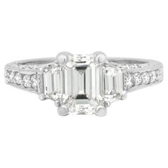 18 Karat White Gold
Platinum Emerald Cut Diamond Ring 18 Karat White Gold
Platinum Emerald Cut Diamond Ring