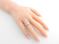 18 Karat White Gold Princess Cut Diamond Wedding Band Size 5.25 #22918