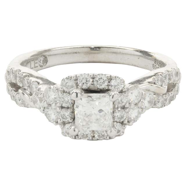 14 Karat 2-Tone 3-Stone Look Princess Cut Diamond Ring at 1stDibs