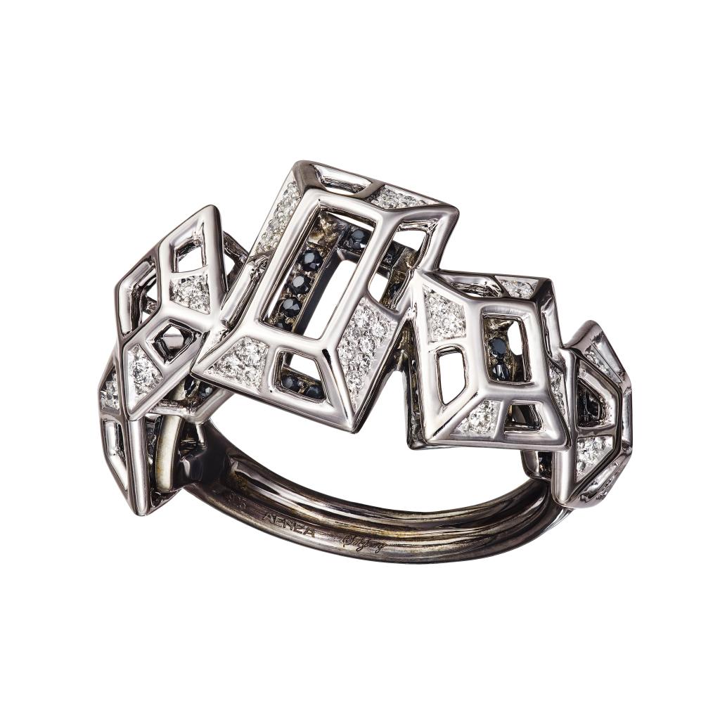 These beautifully handcrafted rings from our Facette Collection with White and Black Diamonds, are handcrafted in White Gold and Rhodium-plated Sterling Silver.

White Diamonds and Black Diamonds handcrafted in White Gold, Sterling Silver and