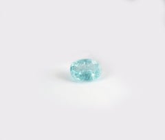 Eighteen Karat White Gold Ring with Four Carats Blue Neon Paraiba Tourmaline