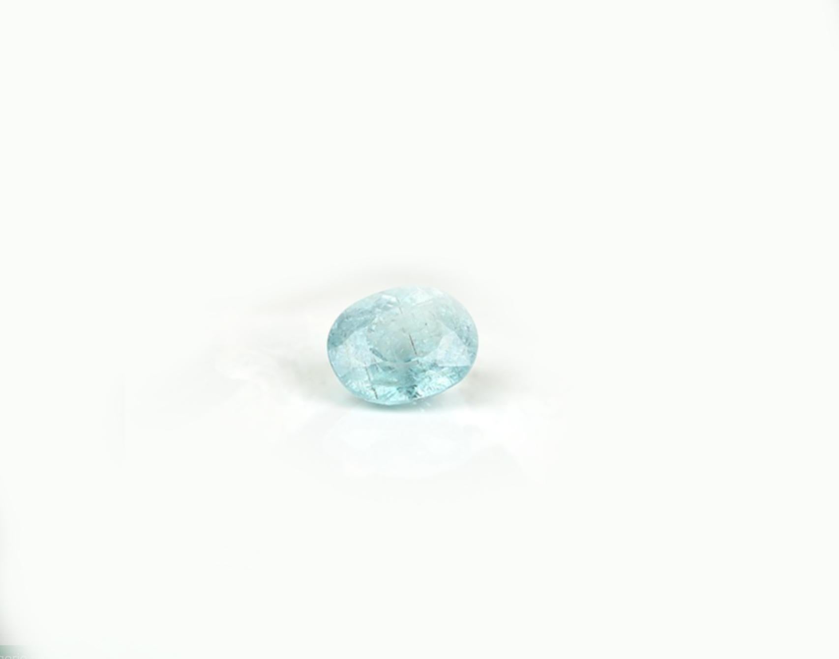 Oval Cut White Gold Cocktail Ring with Four Carats Neon Paraiba Tourmaline For Sale