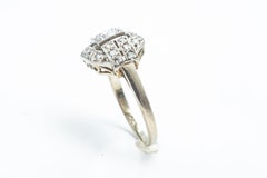 18 Karat White Gold Ring with Diamonds