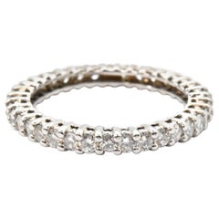 18 Karat White Gold Round 0.75 Carat Diamond Eternity Band