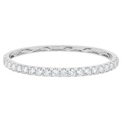 Armreif aus 18 Karat Weißgold mit rundem Diamanten im Brillantschliff