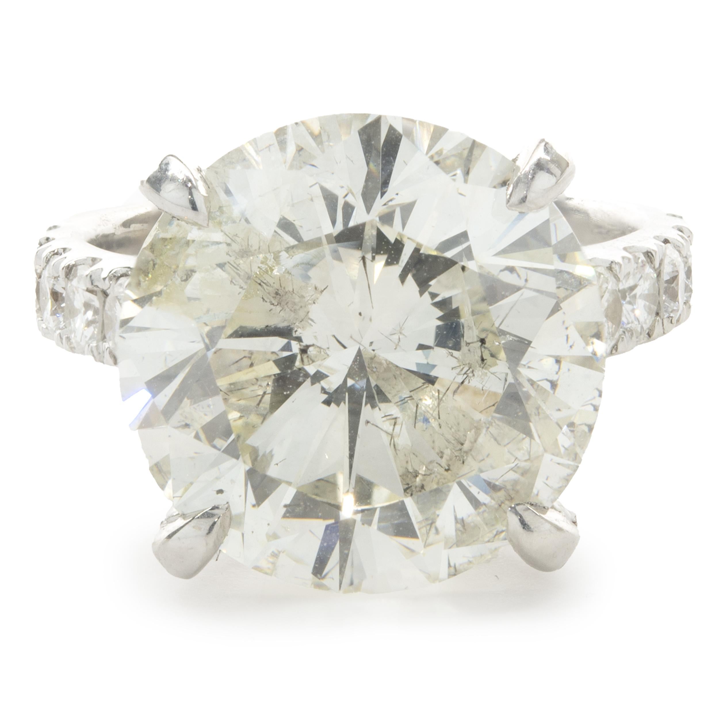 1ct Round Brilliant Diamond Engagement Ring In 18ct White Gold main image 1