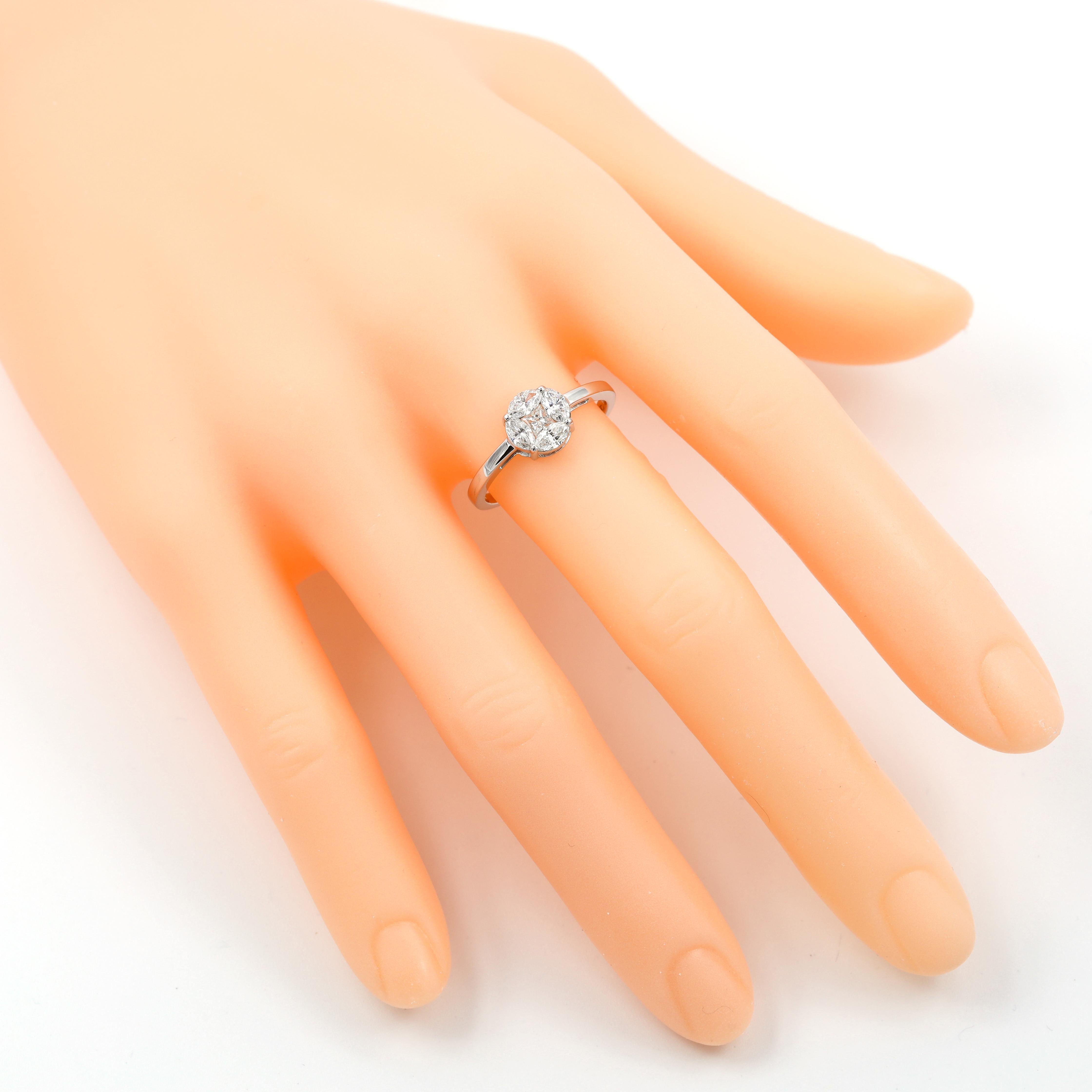 pie cut diamond ring