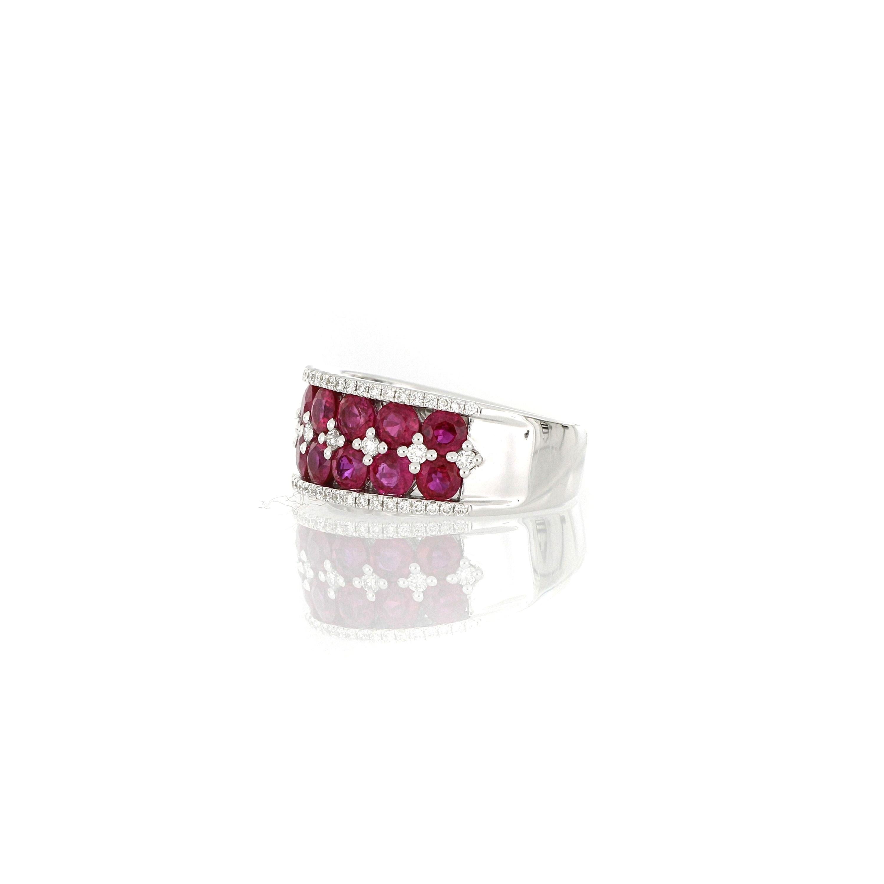ruby band ring white gold