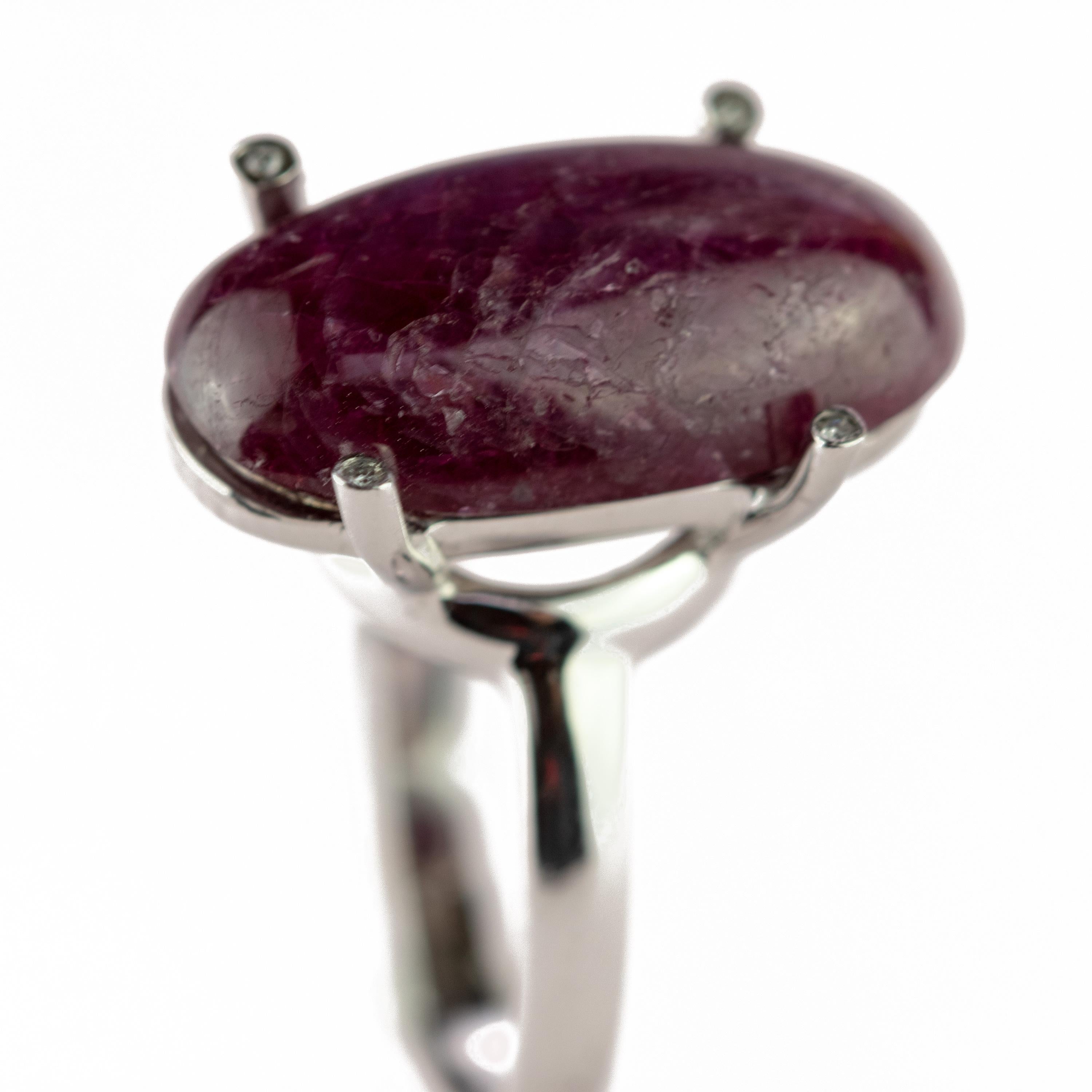 cabochon cut ruby