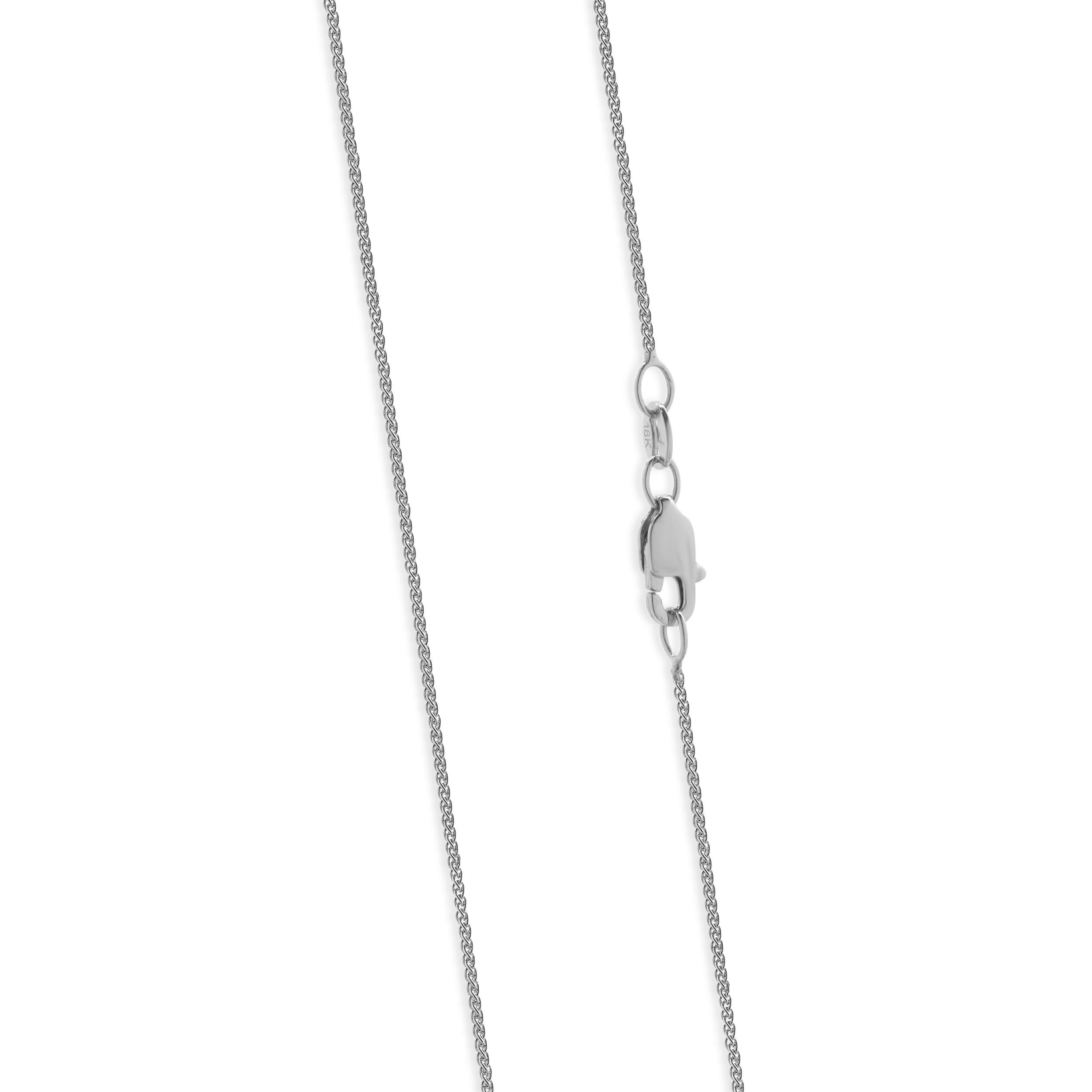 Taglio princess Collana Kite in oro bianco 18 carati con zaffiri e diamanti in vendita