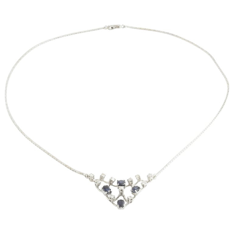 18K White Gold Sapphire & Diamond Charlotte Collection main image 1