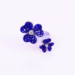 18 Karat White Gold Sapphire Cocktail Ring