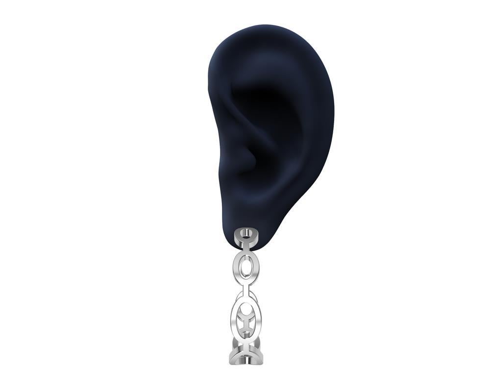 18 Karat White Gold Seven Oval Hoops 1