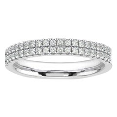 18 Karat White Gold Shiran Two Rows Diamond Ring '1/3 Carat'